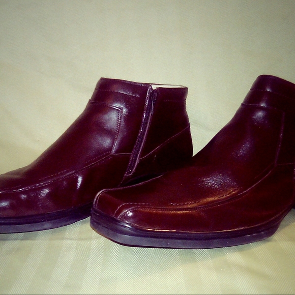 Men's Donato Marrone Brown Leather Ankle Zip Boots - Picture 3 of 6